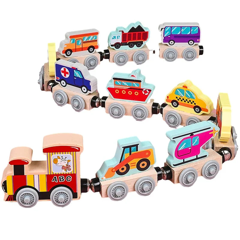 Montessori Magnetic Wooden Train